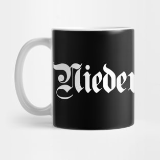 Niedersachsen written with gothic font Mug